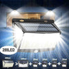 288/468 LED Solar PIR Motion Wall Security Lights Outdoor Garden Bright Upgrade