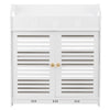Bathroom Cabinet Double Door Wall Mounted Storage Unit Shelf Organizer Home UK