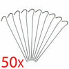 50 x Heavy Duty Galvanised Steel Tent Pegs Metal Camping Ground Sheet Anchor