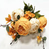 13 Heads Silk Peony Artificial Flowers Peony Wedding Bouquet Home Party Decor