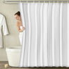 Long Shower Curtain Partition Waterproof Mildew Bathroom Curtain & Ring Hooks UK