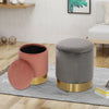 Fashion Velvet Storage Footstool Ottoman Footrest Makeup Dressing Table Stool UK