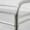 Kitchen Service Cart Trolley 3-Tier Rolling Utility Stainless Steel Frame Silver