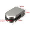 4/8/12X 304 Glass Clamp Clip Stainless Steel Flat Back Bracket Fr Stair Handrail