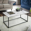 Modern Coffee Table Marble Effect Living Room Side Table Set Sofa Side End Table