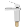 Modern Bathroom Basin Sink Tap Monobloc Mixer Taps Faucet Waterfall Chrome Brass