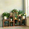 10 Tier Wooden Plant Flower Stand Display Rack Space Saving for Indoor&Outdoor