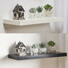 Portable Floating Wall Shelves Storage Display Shelf Black /White MDF Wall Mount