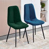 2 Pcs Modern Blue Green Velvet Dining Chairs Dininig Room Home Kitchen Furniture