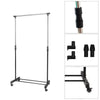 Hanging Clothes Rail Rack Adjustable Mobile Storage Stand On Wheels Garment UK