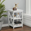 3 Tier Sofa Side End Table Bedside Nightstand Bookshelf Rack Lamp Desk Shelf UK