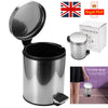 3/5L S/LESS STEEL SILVER PEDAL BIN KITCHEN BATHROOM TOILET RUBBISH Detachable
