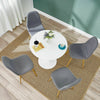 Set of 4 Dining Chairs Fabric Padded Seat Metal Legs Office Kitchen Lounge Chair