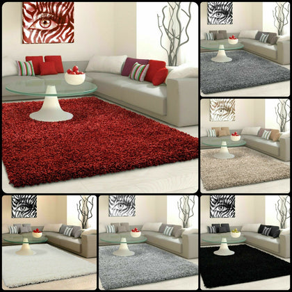 New Modern Thick Shaggy Large Rugs Hallway Runner Living Room Carpet Deep Pile