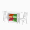 Childrens Kids Wooden Table and Chairs Set With Storage for Nurseries & Bedrooms
