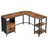 L-Shaped Computer Desk Corner Desk Wooden Writing Workstation with Drawer LWD75X