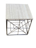 FOLDABLE METAL WIRE WOOD TOP STORAGE SQUAR COFFEE SIDE TABLE BASKET WHITE BLACK