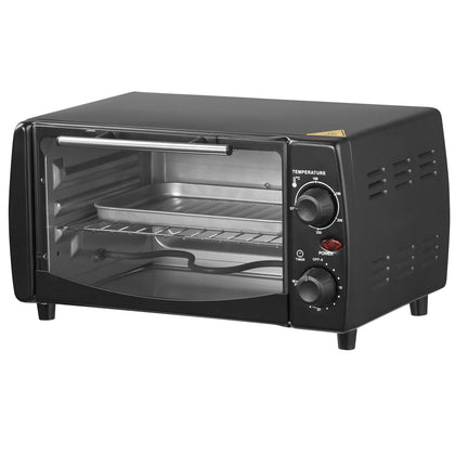 12L Mini Oven with Adjustable Temperature Timer Toaster Pizza Bread Cooker 800W