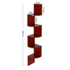 Floating Corner Shelf Wall Mounted Bookshelf Storage Display Unit 5 Tier UK