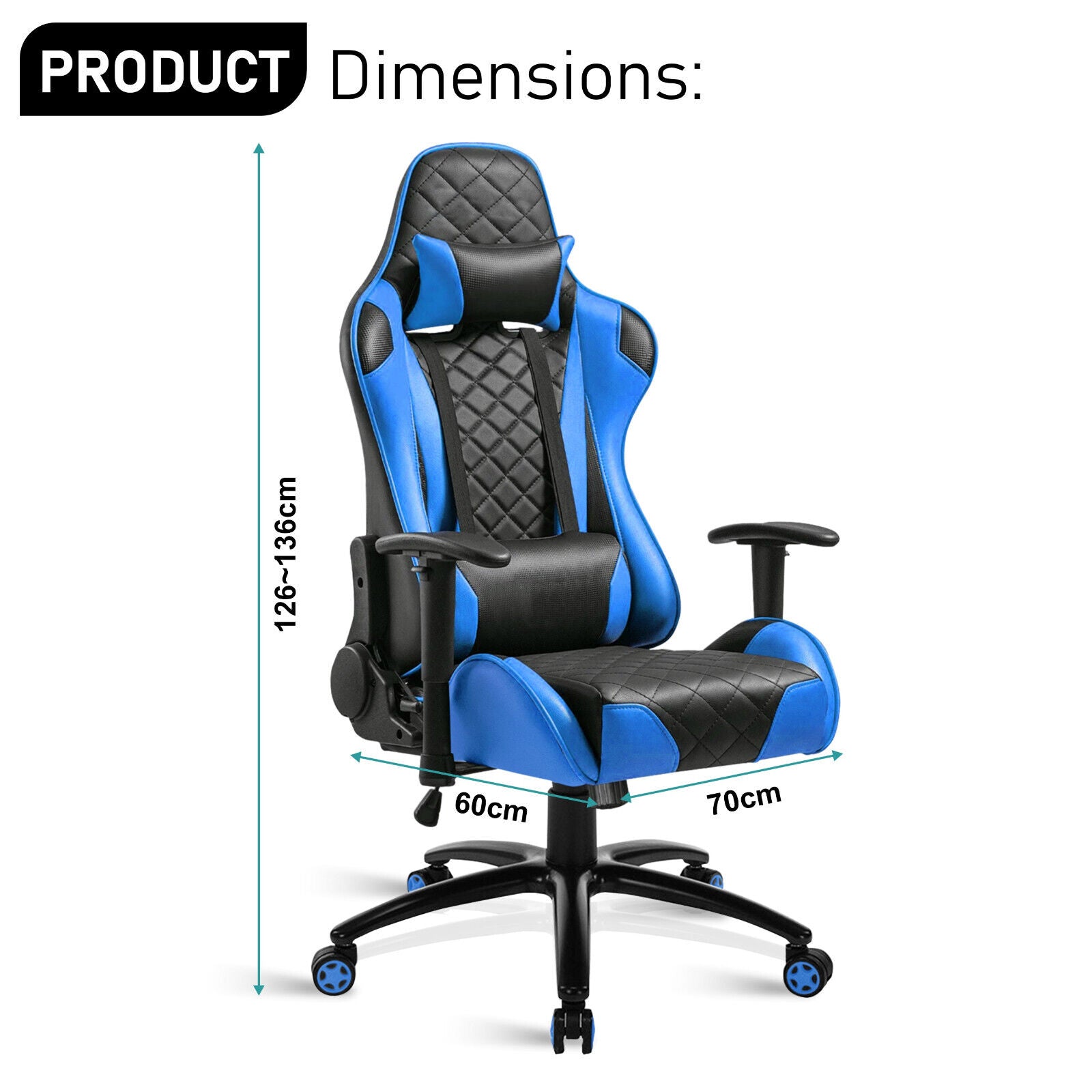 Gaming Chair Office Recliner Swivel Ergonomic Executive PC Computer De ...