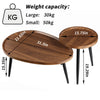 2PC Industrial Vintage Wooden Nesting Table Side End Coffee Table Home Furniture