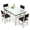 Dining Table and 4 Chairs Set STEEL LEGS Dining Room Chairs Kitchen Furniture