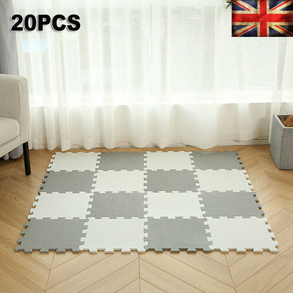 20PCS Home Yoga Gym Fitness Interlock EVA Foam Floor Mat Puzzle Baby Kids Play