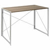 White Folding Computer Desk Wooden Top Foldable Study Table Laptop Home Office