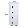 2/3/4/5 Layer Floor Standing Bedside Table Round Cabinet Drawers Storage Unit