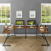 L-shaped Computer Desk Corner Table Workstation Home Office Study Furniture