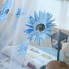 Sunflower Net Voile Window Curtains Sheer Tulle Drape Panel Home Ornament 1Pc UK
