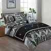 Luxury Damask Flock Duvet Cover 3 Piece Printed Bedding Set Double King Sizes