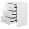 3 Drawers Bedside Table Nightstand Cabinet Bedroom Storage Home White