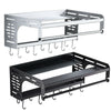 Microwave Oven Rack Wall Mounted 2 Tiers Storage Shelf Organizer Kitchen Holder