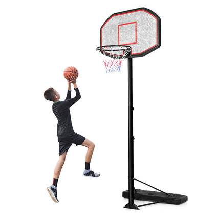 10FT Big Backboard In/Outdoor Adjustable Basketball Hoop System Kids Adults