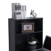 120cm Computer Desk Bookshelf Writing Table Workstation 6 Shelves Black