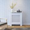 Small Radiator Cover Modern White Painted Horizontal Grill Wall Cabinet Home UK