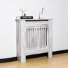 Modern Radiator Cover Wall Cabinet Vertical Grey Wood MDF Grill Shelf Furniture