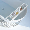 White Over Bath Caddy Tray Bathtub Rack Shelf Storage Wine Glass Tablet Holder U