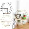 Hexagon Metal Wire Wall Shelf Loft Dorm Decor Storage Floating Shelf Display NEW