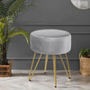 Velvet Padded Round Pouffe Stool Dressing Table Chair Hairpin Legs Footstool