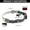 COB+LED Headlamp Headlight Torch Flashlight Work Light Bar Head Band Lamp USB