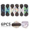 UK 6pcs Reusable Washable Bamboo Cloth Eco Sanitary Towels