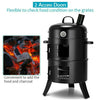Smoker BBQ Charcoal Grill Portable Outdoor Barbecue Meat Food Cooking Drum Oven