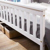 Stylish Double 4ft6 Wooden Bed Frame in White Strong Solid Bedstead Slat Bedroom