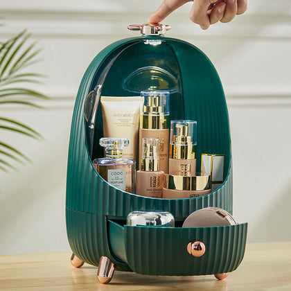 Large Cosmetic Organizer Make-up Holder Jewelry Storage Drawer Case w/ LED Light