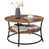 Round Coffee Table Cocktail Table With Shelf Tea Table Home