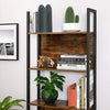 Tall Industrial Bookcase Vintage Display Unit Rustic Slim Storage Shelf Cabinet