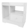 Bedside Table Cabinet Storage Nightstand Bedroom Furniture With Drawer and Shelf