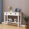 White Console Table 3 Drawer w/Shelf Hallway Hall Table Dressing Table Furniture